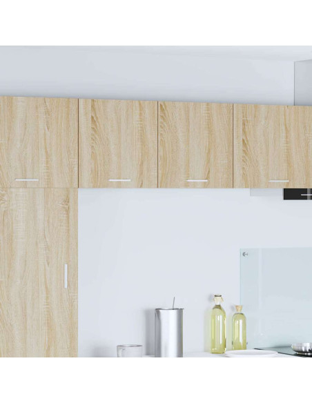 Armadio pensile con porta Riga 2 pcs Quercia Sonoma e Bianca