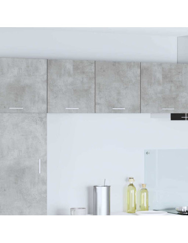 Armadio pensile con porta Riga 2 pcs Grigio Cemento e Bianco