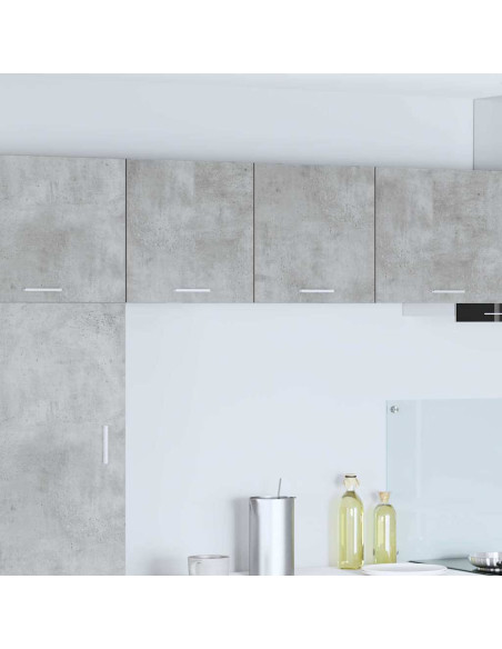 Armadio pensile con porta Riga 2 pcs Grigio Cemento e Bianco