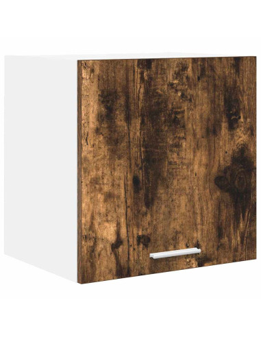 Armadio pensile con porta Riga 2 pcs Rovere Affumicato e Bianco