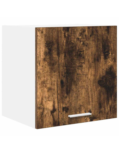 Armadio pensile con porta Riga 2 pcs Rovere Affumicato e Bianco