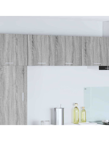 Armadio pensile Riga Grigio Sonoma e Bianco 40 x 31 x 40 cm