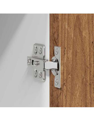 Armadio pensile Riga Rovere Affumicato e Bianco 40 x 31 x 40 cm