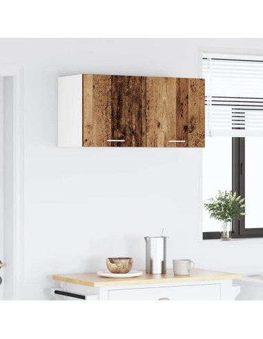 Armadio pensile Riga Rovere Affumicato e Bianco 40 x 31 x 40 cm