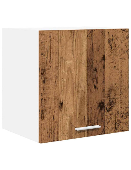 Armadio pensile con porta Riga 2 pcs Rovere Affumicato e Bianco