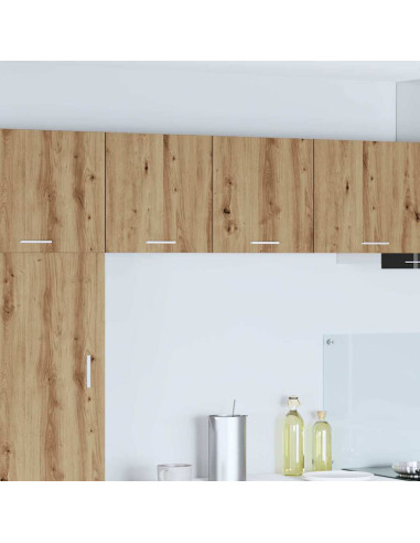 Armadio pensile con porta Riga 2 pcs Rovere Artigiano e Bianco