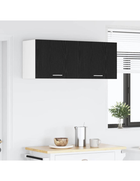 Armadio pensile con porta Riga 2 pcs Rovere Affumicato e Bianco