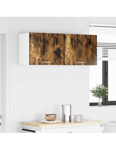 Armadio pensile Riga Rovere Affumicato e Bianco 50 x 31 x 40 cm