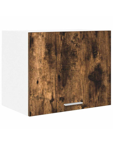 Armadio pensile con porta Riga 2 pcs Rovere Affumicato e Bianco