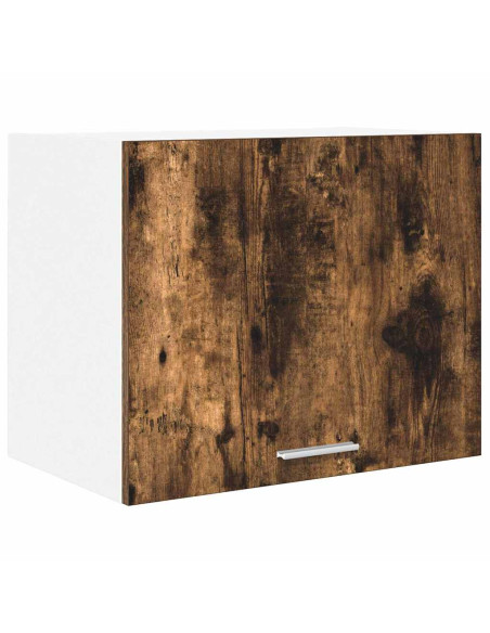 Armadio pensile con porta Riga 2 pcs Rovere Affumicato e Bianco