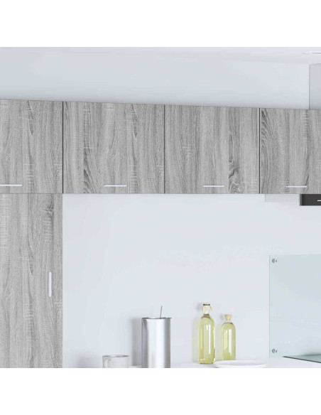 Armadio pensile Riga Grigio Sonoma e Bianco 50 x 31 x 40 cm