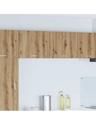 Armadio pensile con porta Riga 2 pcs Rovere Artigiano e Bianco