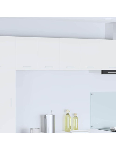 Armadio pensile con porta Riga 2 pcs Bianco 60 x 31 x 40 cm