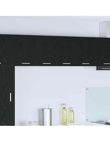 Armadio pensile con porta Riga 2 pcs Rovere Affumicato e Bianco