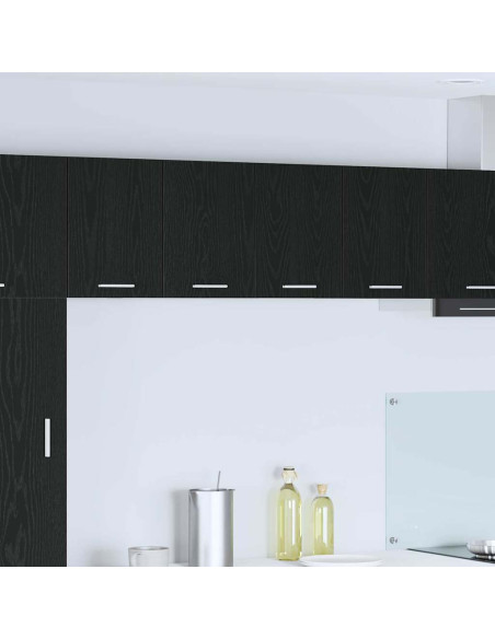 Armadio pensile con porta Riga 2 pcs Rovere Affumicato e Bianco