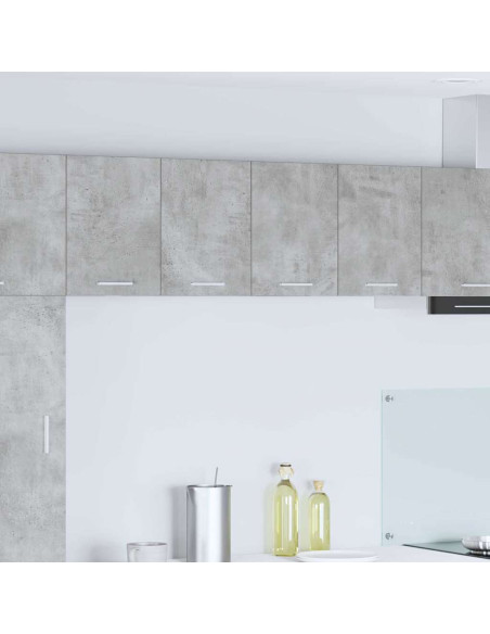 Armadio pensile con porta Riga 2 pcs Grigio Cemento e Bianco