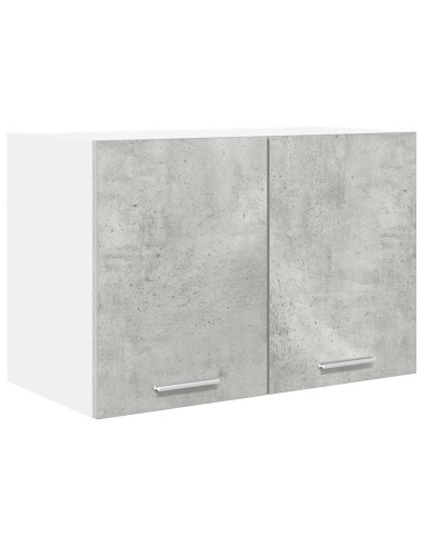 Armadio pensile con porta Riga 2 pcs Grigio Cemento e Bianco