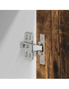 Armadio pensile Riga Rovere Affumicato e Bianco 60 x 31 x 40 cm 2