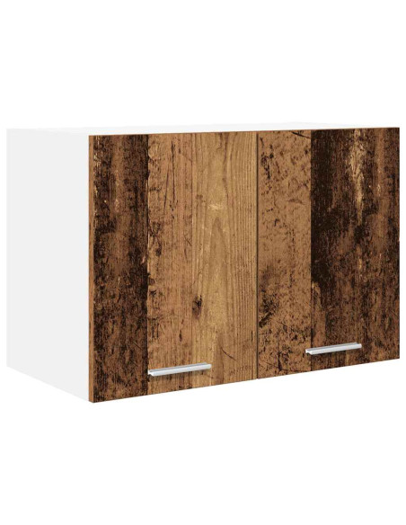 Armadio pensile con porta Riga 2 pcs Rovere Affumicato e Bianco