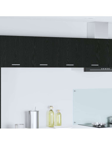 Armadio pensile con porta Riga Rovere Nero 80 x 31 x 40 cm