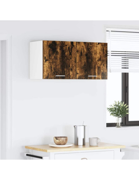 Armadio pensile con porta Riga Rovere fumé 80 x 31 x 40 cm