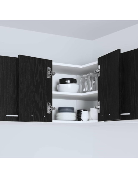 Armadio pensile Riga Rovere Affumicato e Bianco 57 x 57 x 40 cm