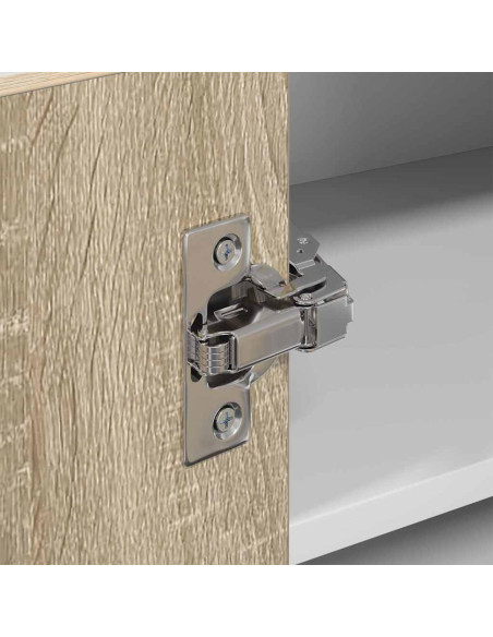 Armadio pensile Riga Quercia Sonoma e Bianca 57 x 57 x 40 cm