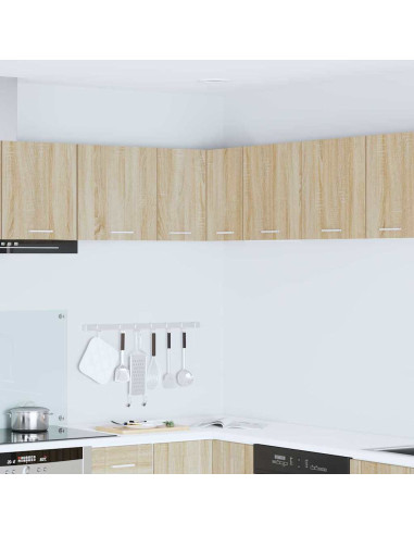 Armadio pensile Riga Quercia Sonoma e Bianca 57 x 57 x 40 cm