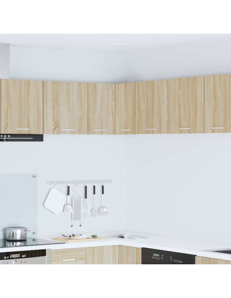 Armadio pensile Riga Quercia Sonoma e Bianca 57 x 57 x 40 cm