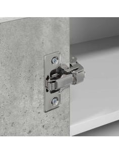 Armadio pensile Riga Grigio Cemento e Bianco 57 x 57 x 40 cm 2