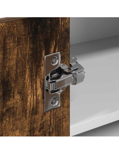 Armadio pensile Riga Rovere Affumicato e Bianco 57 x 57 x 40 cm