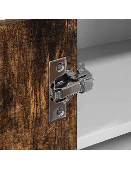 Armadio pensile Riga Rovere Affumicato e Bianco 57 x 57 x 40 cm