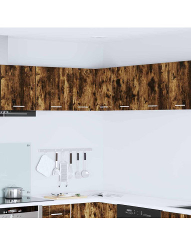 Armadio pensile Riga Rovere Affumicato e Bianco 57 x 57 x 40 cm