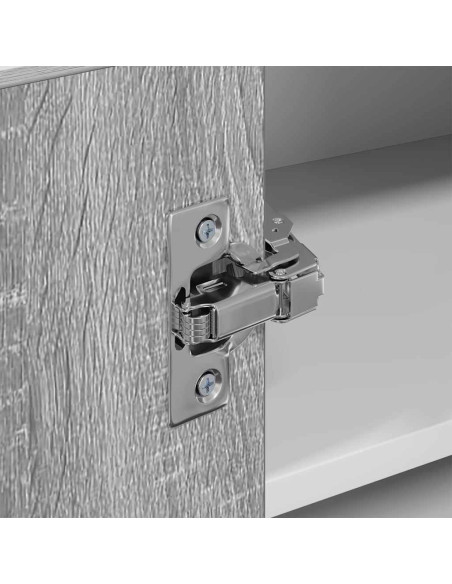 Armadio pensile Riga Grigio Sonoma e Bianco 57 x 57 x 40 cm