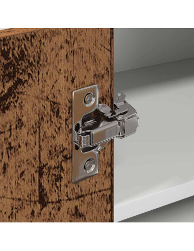 Armadio pensile Riga Rovere Affumicato e Bianco 57 x 57 x 40 cm