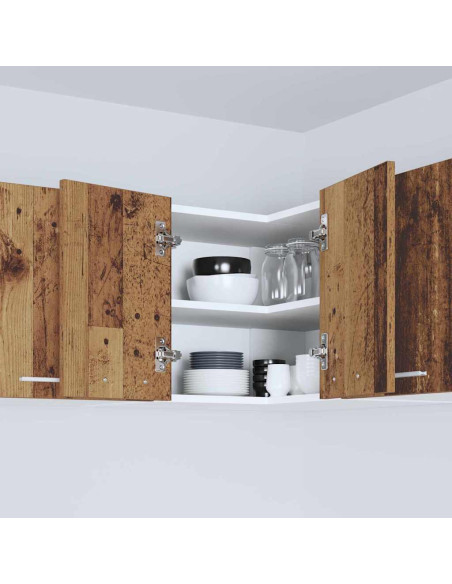 Armadio pensile Riga Rovere Affumicato e Bianco 57 x 57 x 40 cm
