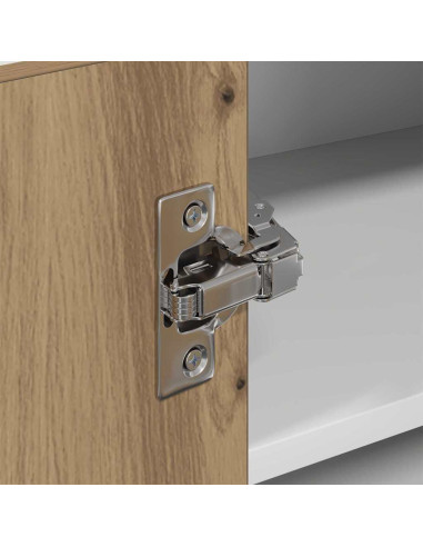 Armadio pensile Riga Rovere Artigiano e Bianco 57 x 57 x 40 cm