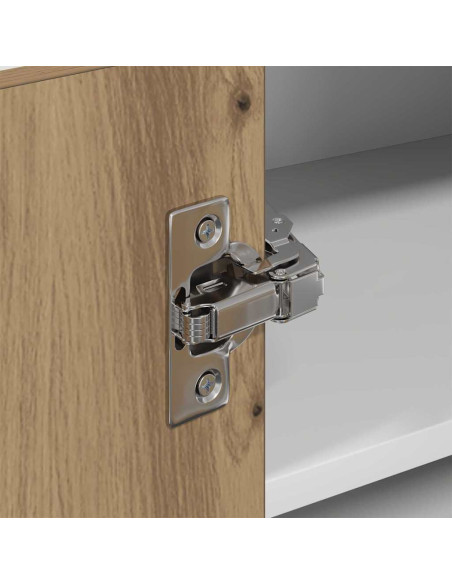 Armadio pensile Riga Rovere Artigiano e Bianco 57 x 57 x 40 cm