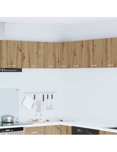 Armadio pensile Riga Rovere Artigiano e Bianco 57 x 57 x 40 cm