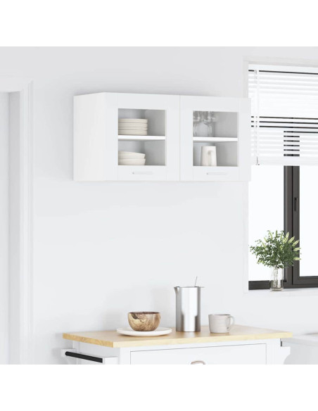 Armadio pensile con porta Riga 2 pcs Bianco 40 x 31 x 40 cm