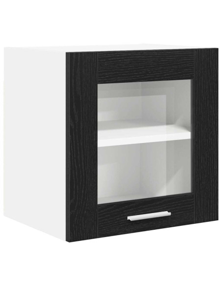 Armadio pensile Riga 2 pcs Rovere Nero 40 x 31 x 40 cm