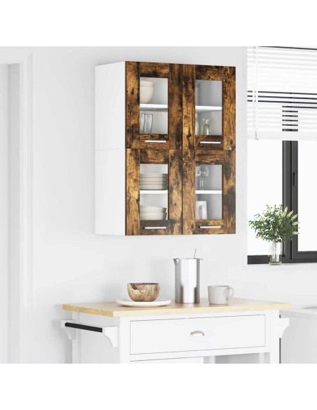 Armadio pensile con porta Riga Rovere fumé 60 x 31 x 40 cm