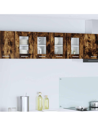 Armadio pensile Riga 2 pcs Rovere fumé 60 x 31 x 40 cm