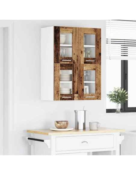 Armadio pensile Riga 2 pcs Legno vecchio 60 x 31 x 40 cm