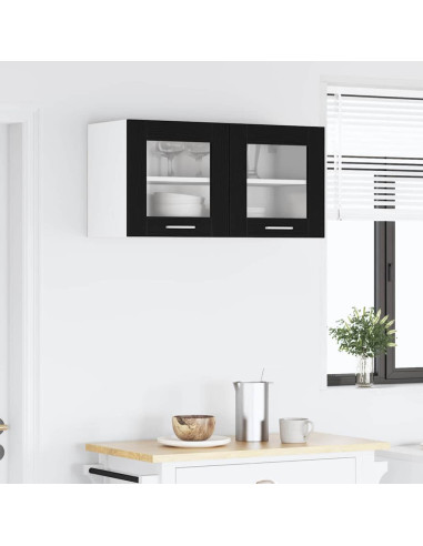 Armadio pensile Riga Rovere Affumicato e Bianco 80 x 31 x 40 cm