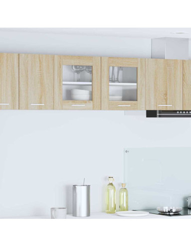 Armadio pensile Riga Quercia Sonoma e Bianca 80 x 31 x 40 cm