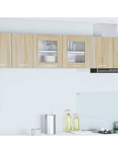 Armadio pensile Riga Quercia Sonoma e Bianca 80 x 31 x 40 cm