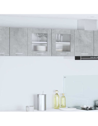 Armadio pensile Riga Grigio Cemento e Bianco 80 x 31 x 40 cm