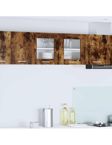 Armadio pensile Riga Rovere Affumicato e Bianco 80 x 31 x 40 cm