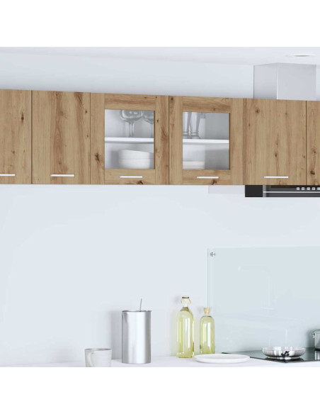 Armadio pensile Riga Rovere Artigiano e Bianco 80 x 31 x 40 cm